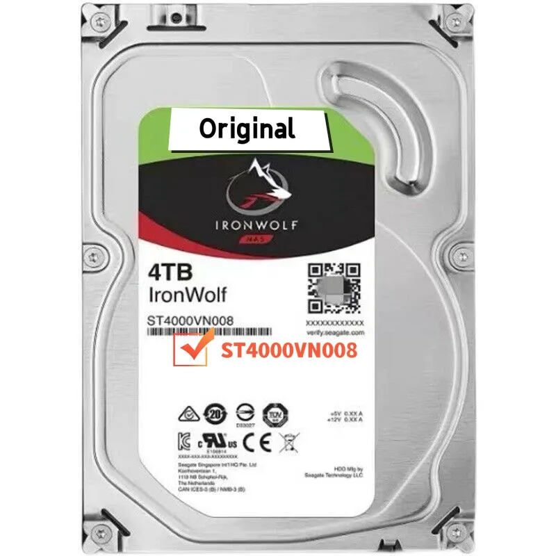 

100% Новый оригинальный жесткий диск ST4000VN008 4 ТБ IronWolf 3,5 дюйма SATA3 NAS в наличии