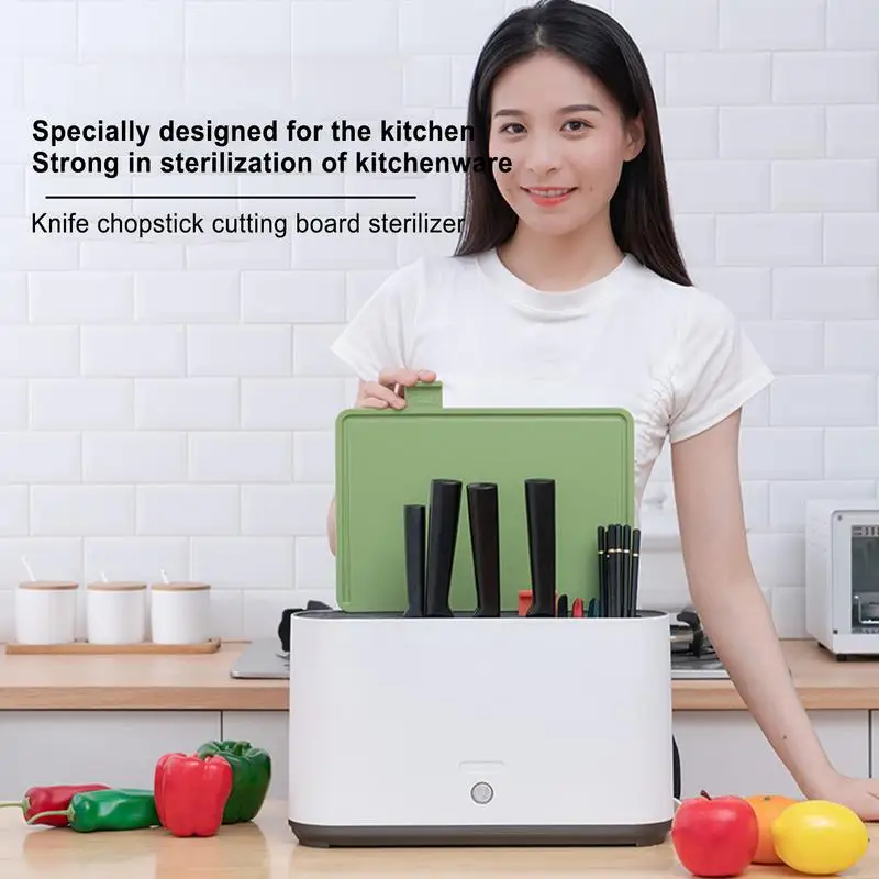 

Chopping Cutting Board Sterilizer High Temperature Sterilizer Household Cutlery Organizer UV Disinfections Tool Utensils Holder