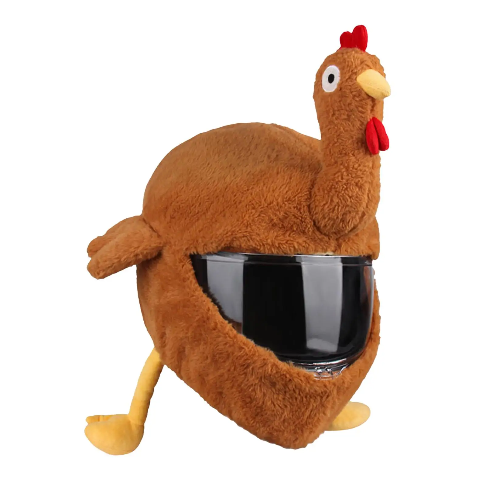 

Helmet Cover Turkey Shaped Plush Eye Catching Style Outdoor Universal Gifts Protective Soft Cartoon Helmet Protective Cover
