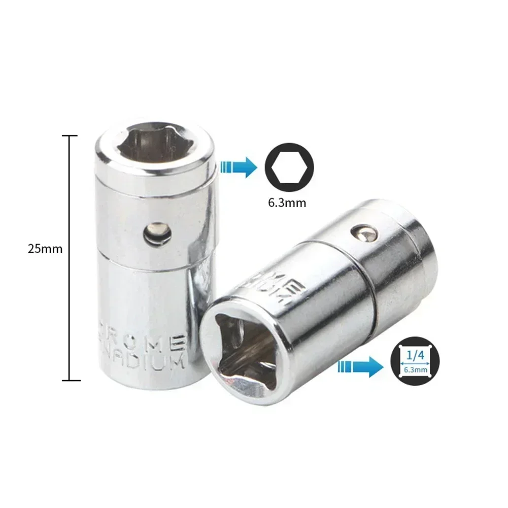 Electric Screwdriver 1/4" 6.35mm Hex Shank To 4mm Socket Driver Bit screwdriver bit holder +1/4 Ratchet Socket Adapter Hex Bit Holder screwdriver socket adapter