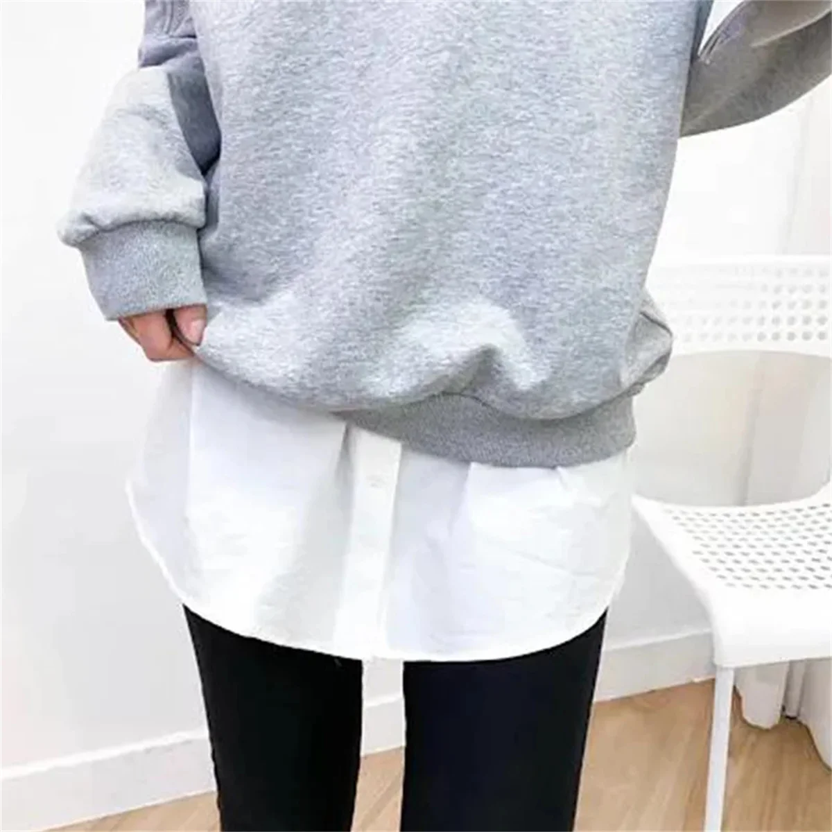2025 Detachable Underskirt Women Fake Shirt Irregular Skirt Tail Blouse Hem Extender Fake Hem Mini Skirt Fake Hem Skirts Women 3