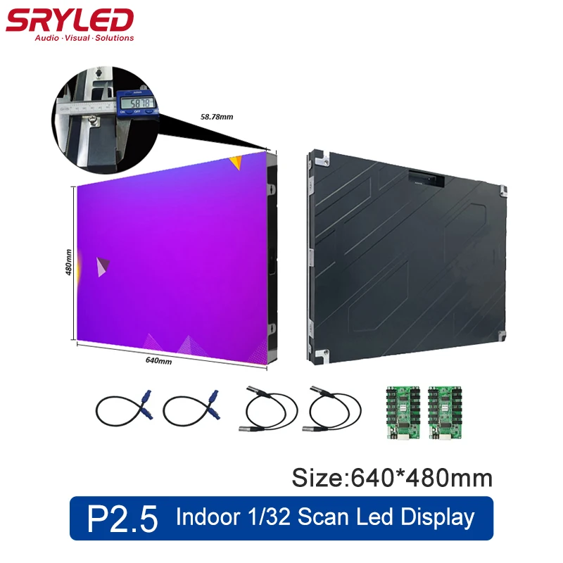 

SRYLED Indoor Rental P2.5 Display Board High Refresh Full Color Easy Assemble Bussiness Advertising Backdrop Led Video Wall