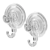 Suction cup hook, transparent and reusable heavy-duty vacuum suction cup hook, glass kitchen supplies, bathroom towel hook 6