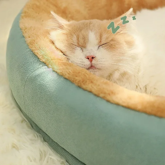 Kimpets Cat Bed Dog Pet Bed Kennel Non-Slip Winter Warm Small Dog Kennel Sleeping Removed Washed Soft Puppy Cushion Cat Supplies 2