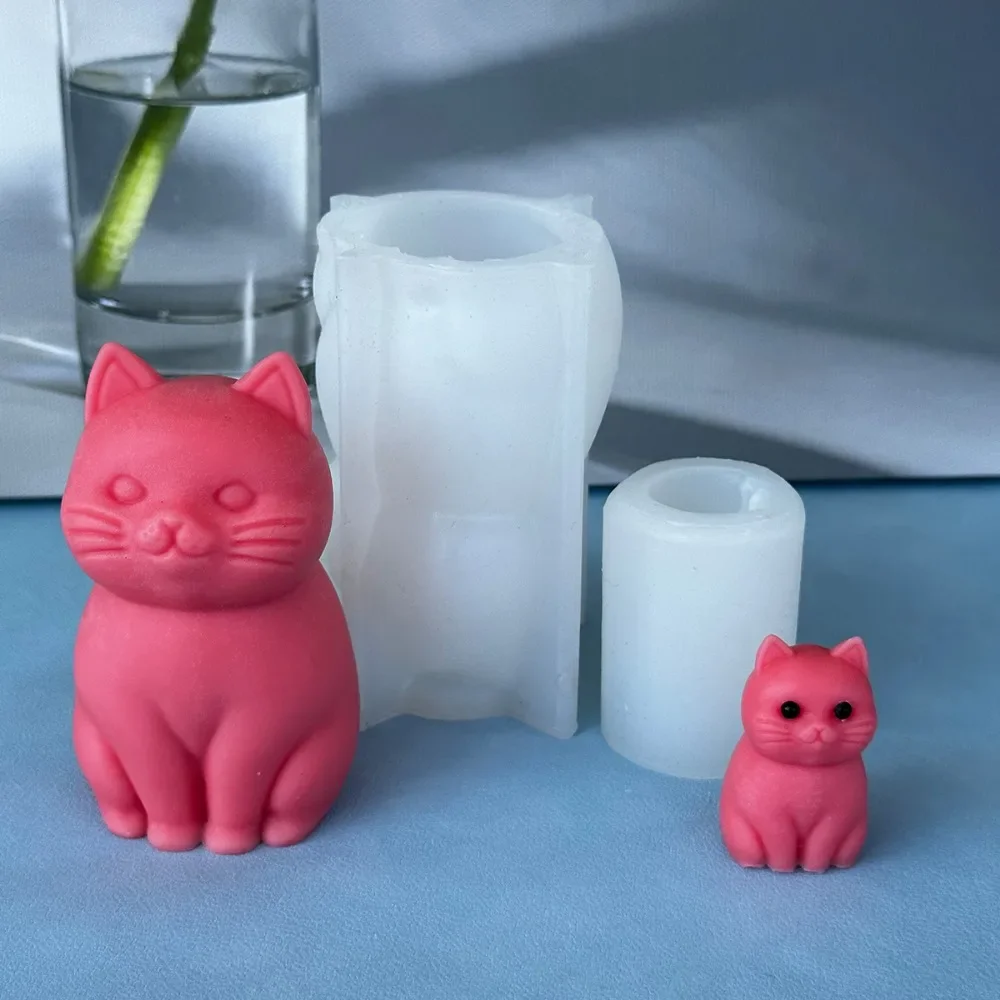 Stampo in silicone per gatti, stampo per candele in silicone per gatti, forma per animali e