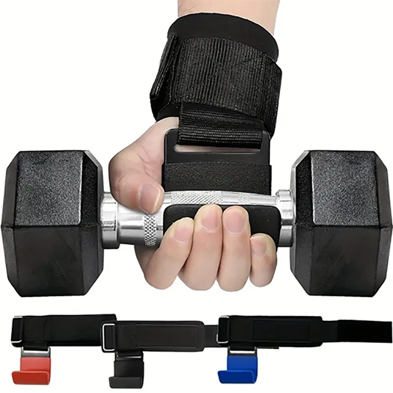 1 Pair of Heavy Duty Weightlifting Hooks with Padded Handles - Perfect for lifting weights and pull-ups! 3