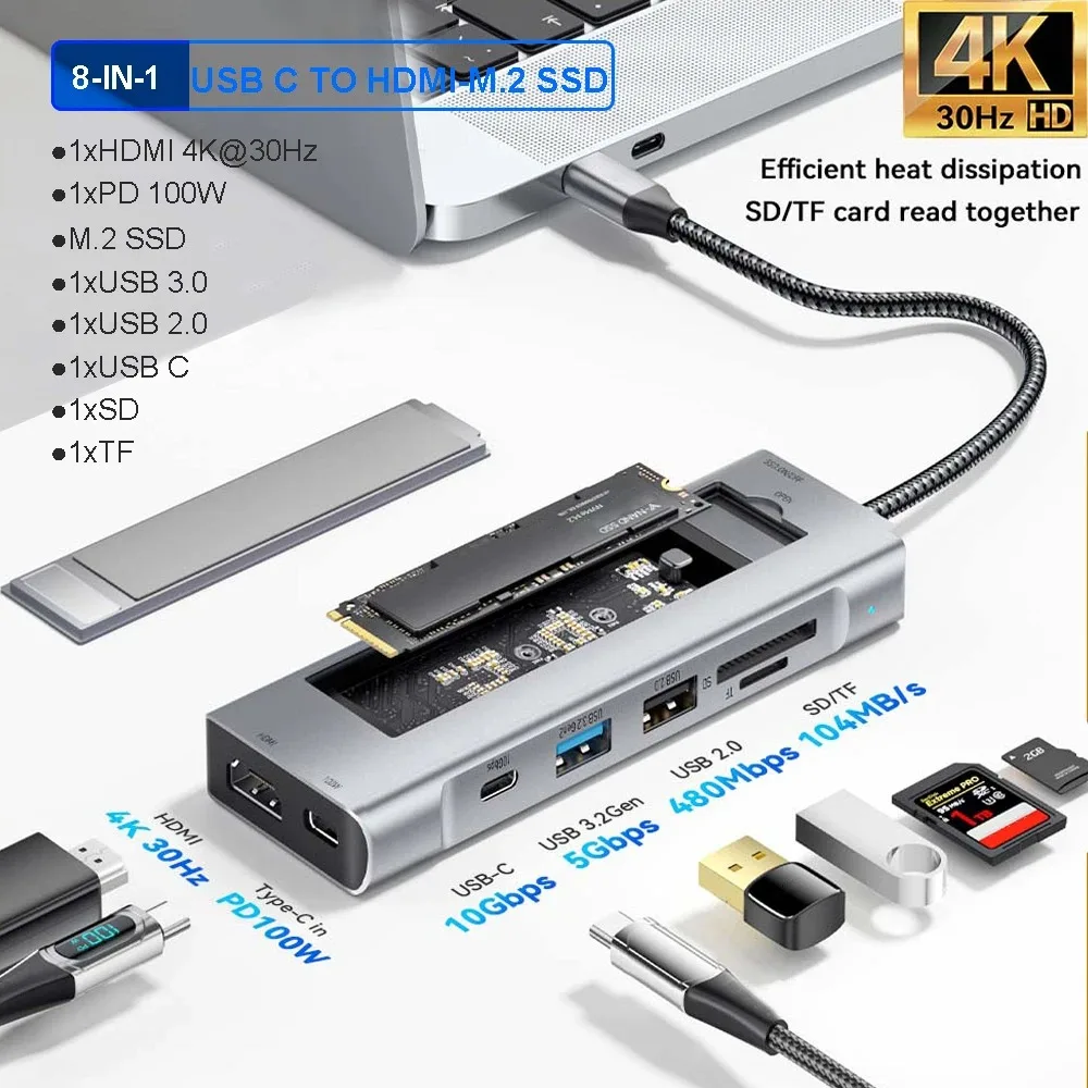 8-in-1 NVMe SATA