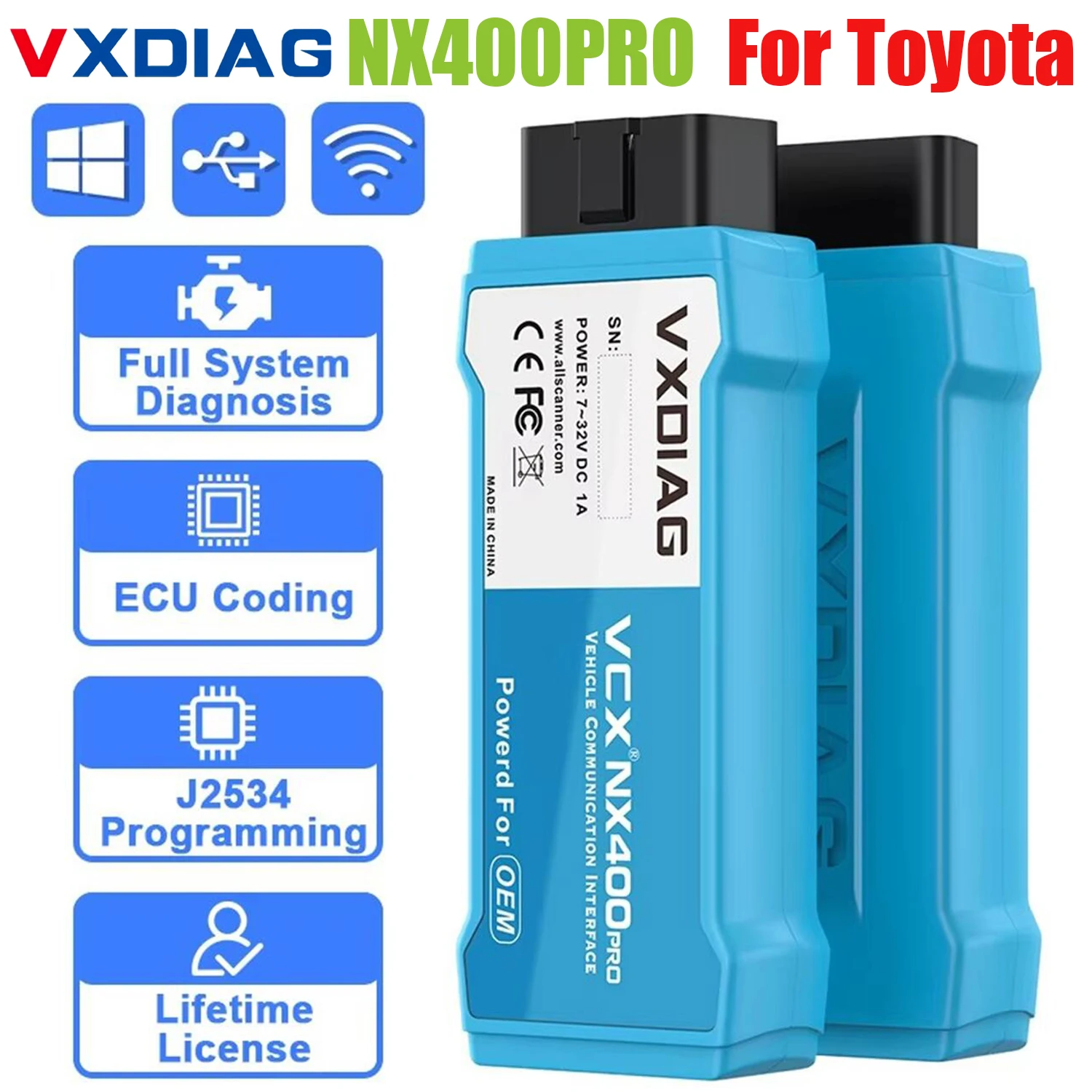 VXDIAG NANO NX400PRO for Toyota Lexus J2534 Programming Car OBD2