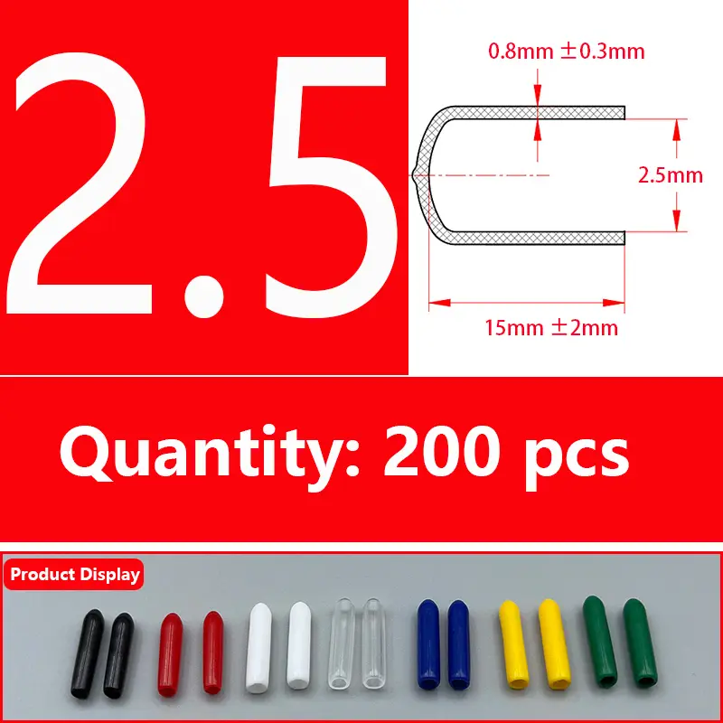Rubber Cap Sleeve Soft Elasticity Silicone Protective Cover  Sealing Plug Thread Protection Sleeve Black Red White Blue 1.5-24mm - Image 37