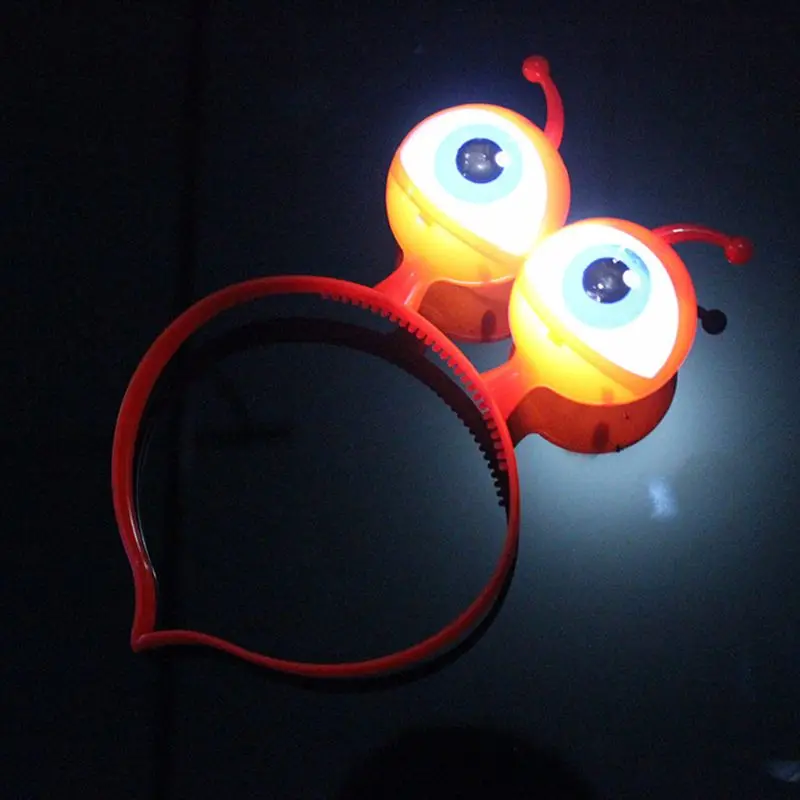 

New Eyeball LED Hair Hoop Flashing Glow Headband Heart Light Up Hairbands Dropship