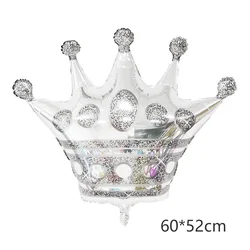 Elegant Crown Foil Balloons - Rose Gold, Silver, Pink, and Blue Party Decorations - Other (Silver)