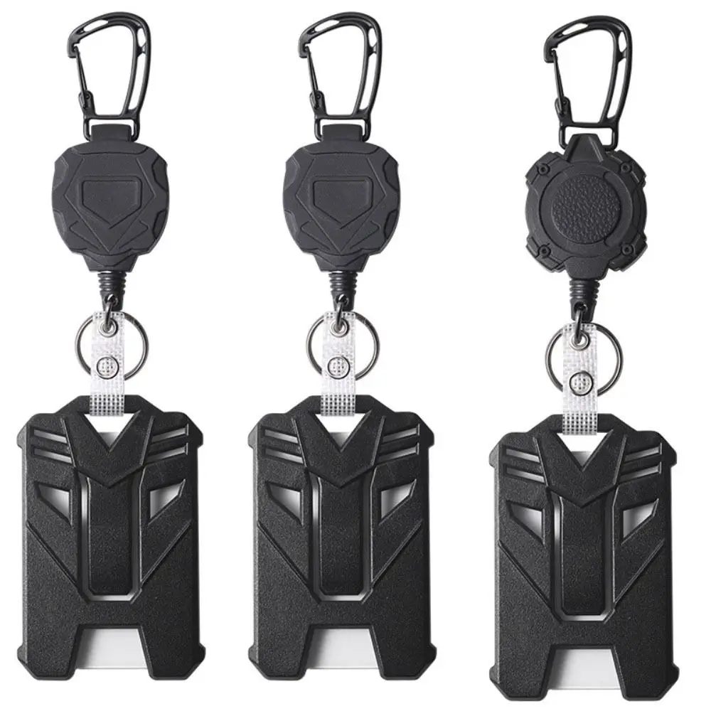 Porta Credenciales Doble Con Cadena Para Cuello, Cuero Negro | Cuotas