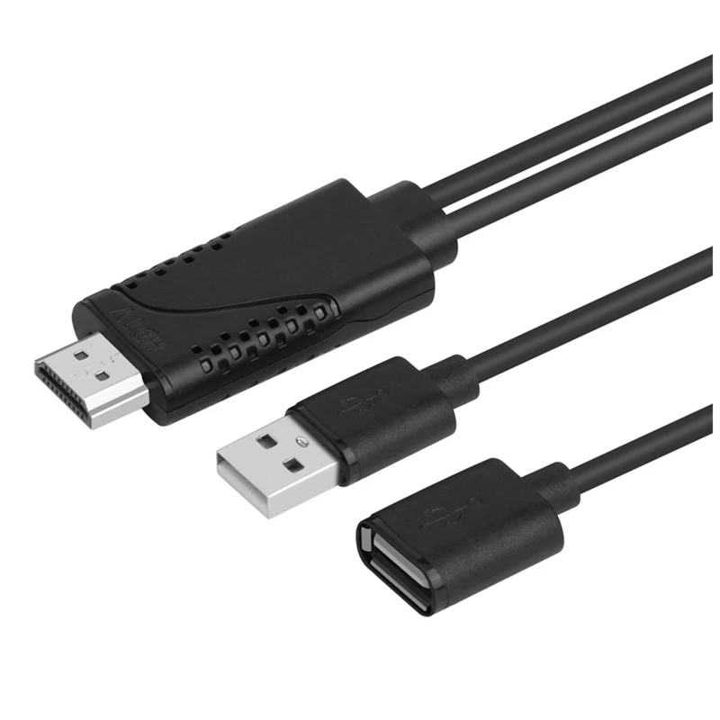 

2 в 1 USB-адаптер «мама» к разъему «папа» HDTV кабель 1080P цифровой AV HD TV проектор отображает замену преобразователя