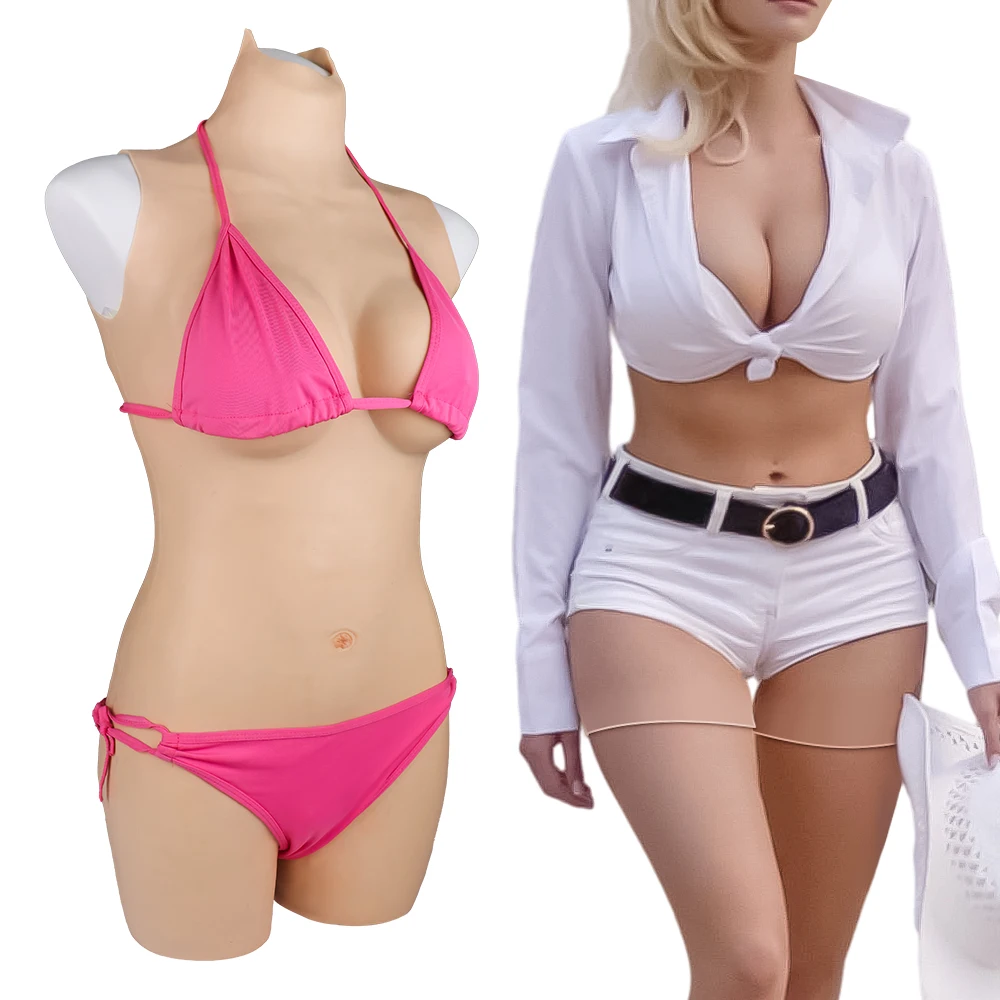 

Силиконовый боди с реалистичными искусственными грудями для мужчин и женщин