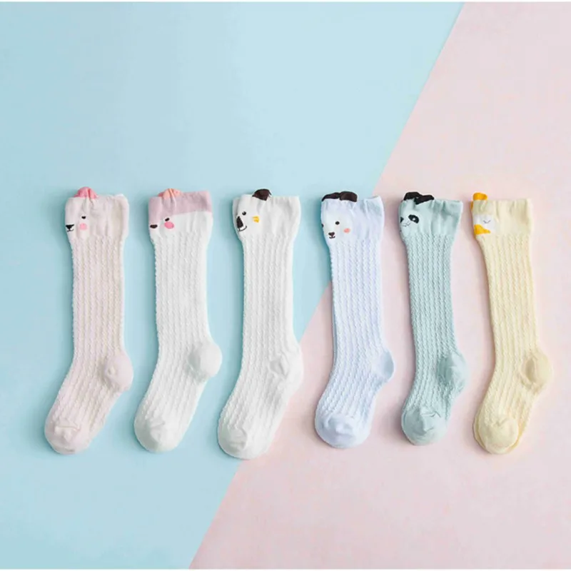 

Baby Girl Cute Socks Toddler Kids Cotton Mesh Breathable Socks Cartoon Design Cotton Infant Children Soft Crib Leg Warmer Long