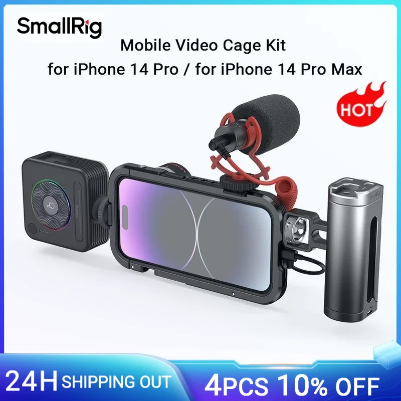Smallrig-iphone 14 pro max用携帯電話ビデオケージキット,写真