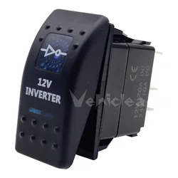 Waterproof Dual LED Rocker Switch for Car, Boat, or Caravan (4. 12V INVERTER)