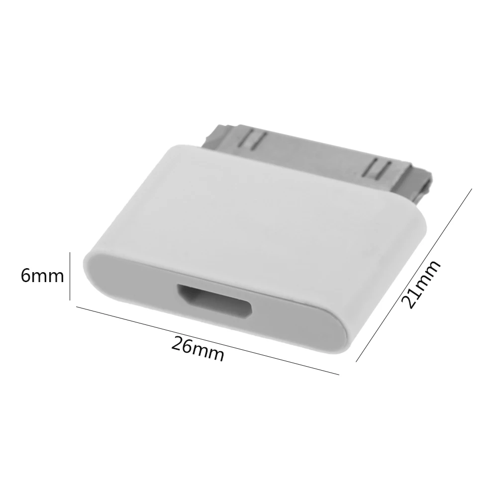 마이크로 USB-30 핀 충전기 변환기 어댑터, 암 마이크로 USB-수 호환, 아이폰 4 4S 3G 3GS 충전기 어댑터, 1-3 개