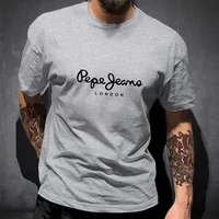 Plus récent Pepe Jeans Londres t-shirt été hommes à manches courtes mode populaire 100% couverture en coton à la mode streetwear t-shirts vêtements Y2K 1