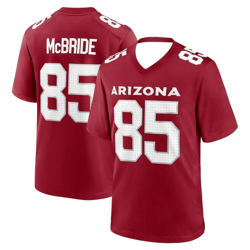 축구 유니폼 - 빨간색에 흰색 포인트, McBride 85, ARIZONA, 대문자 디자인, 운동복, 3D HD 프린트
