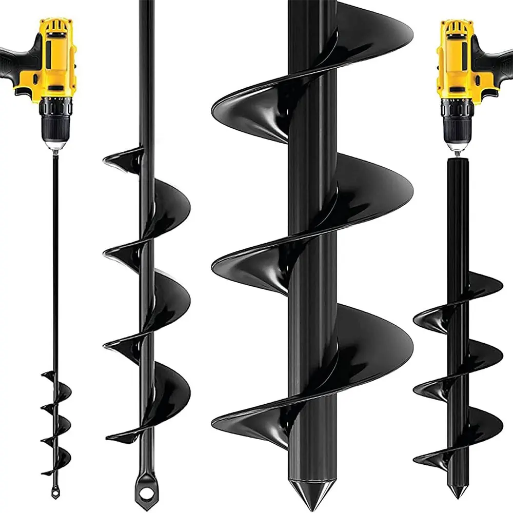 Gas Powered Earth Auger Auger Drill Bit for Planting 1.6x16 Inch Garden Spiral Hole Drill and Bulb Planter Tool Bedding Plants Umbrella Holes Hex Drive