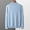 100% Pure Wool Cashmere Sweater Men's Half Turtleneck Pullover Casual Fashion Thickening Top Knitting Sweater 2