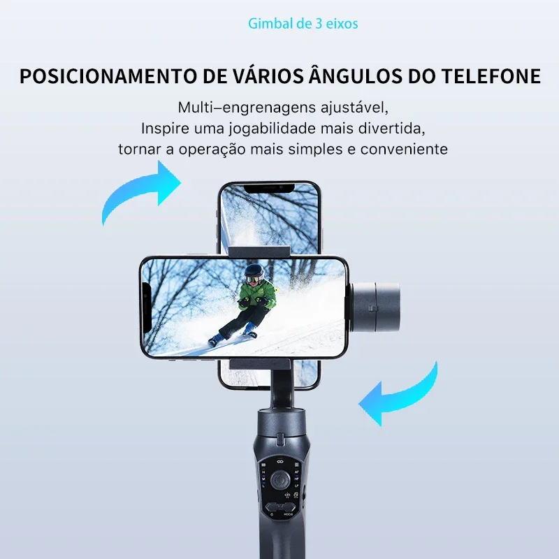 Gimbal Stabilizer 3 Axis For Smart Phones APP supported Face tracking Wheel Zooming Auto Shot Panoramic Photos