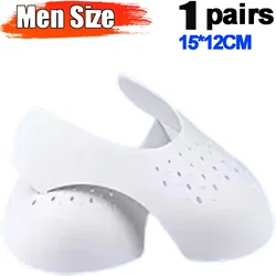 Shoe Anti - Crease Protector - 10 Pairs Sneaker Guard & Shoe Stretcher (White - men - 2pcs)