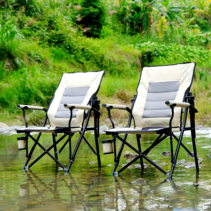 

Outdoor Portable Folding Fishing Chair Detachable Picnic Chairs Backrest Rotating Leisure Beach Stool