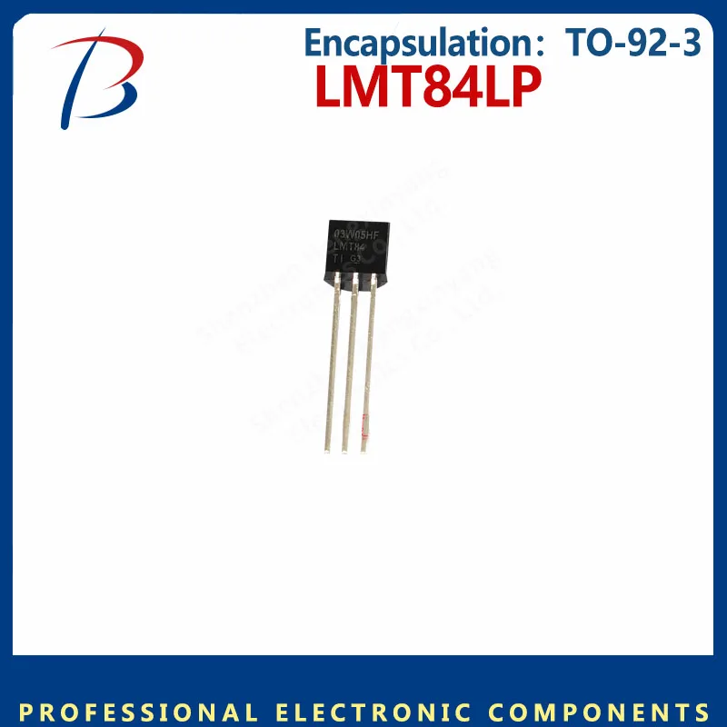 Sensor de temperatura analógico, dispositivo de 5 piezas LMT84LP, TO-92-3, pantalla de seda LMT84, ganancia múltiple