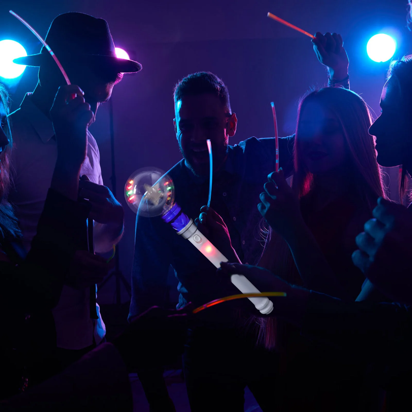 

LED Glowing Stick Princess Flashing Wand Toys Handheld Concert Cheering Tube Magic Ball Wand Luminous Toys
