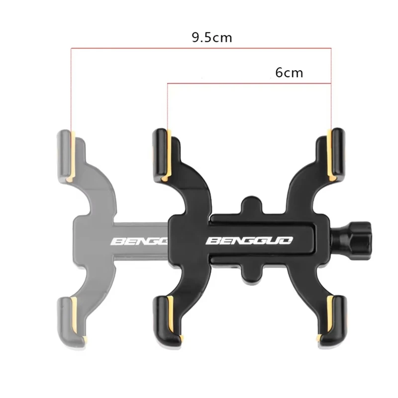 Aluminum 360° Rotating Adjustable Handlebar Phone Holder