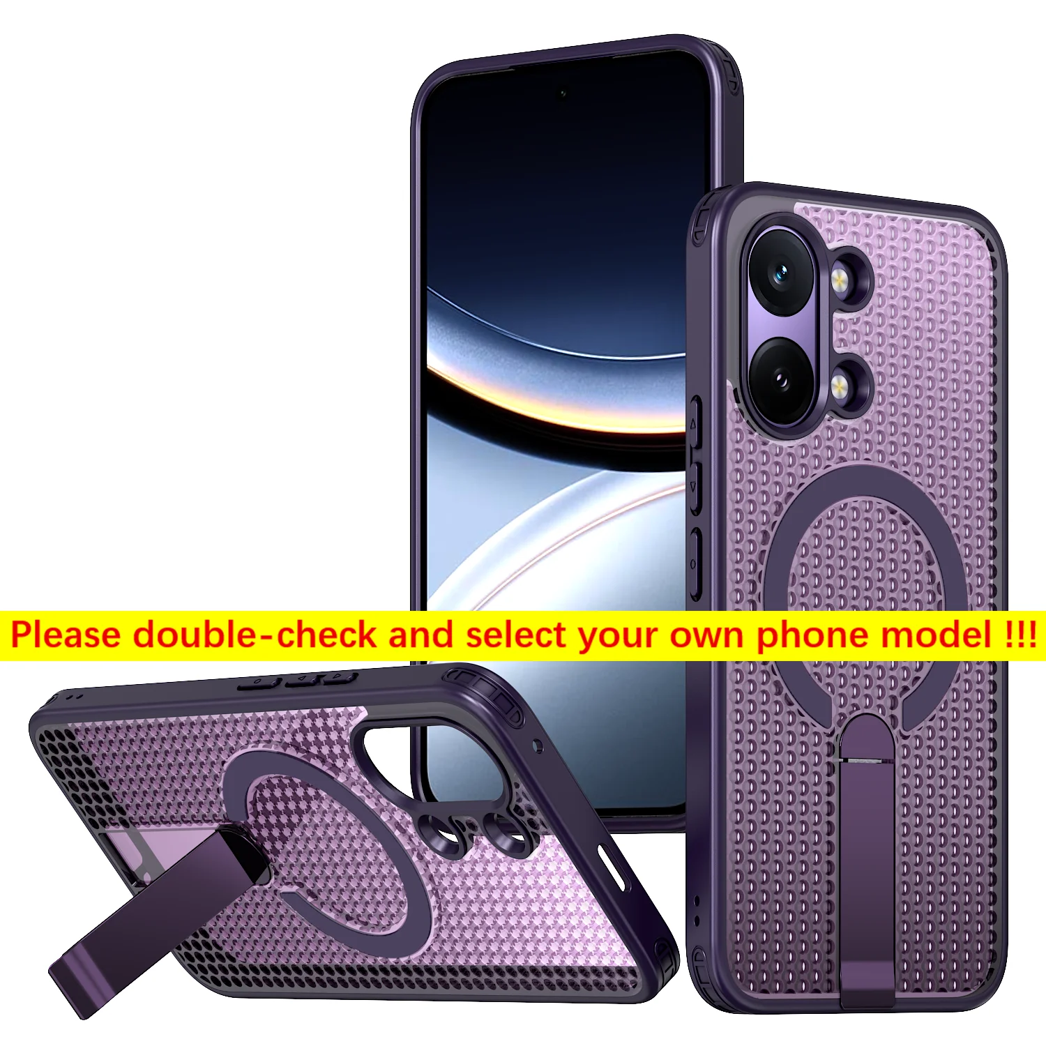 Advanced Heat Dissipation Phone Case with Magnetic Bracket and Tough Cover
