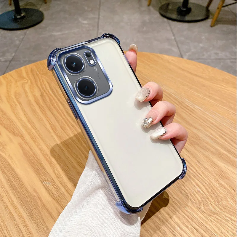 Clear Electroplate Shockproof Phone Case with Bumper Protection