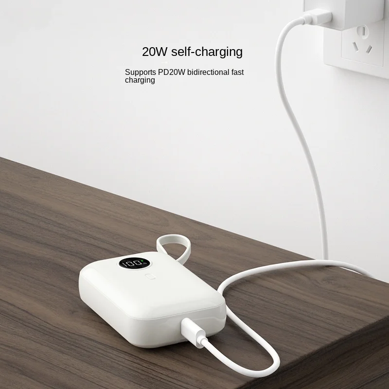

10000mAh Mini Power Bank Portable Mobile Phone Charger External Battery Power Bank Plug Play Type-C For Samsung Huawei