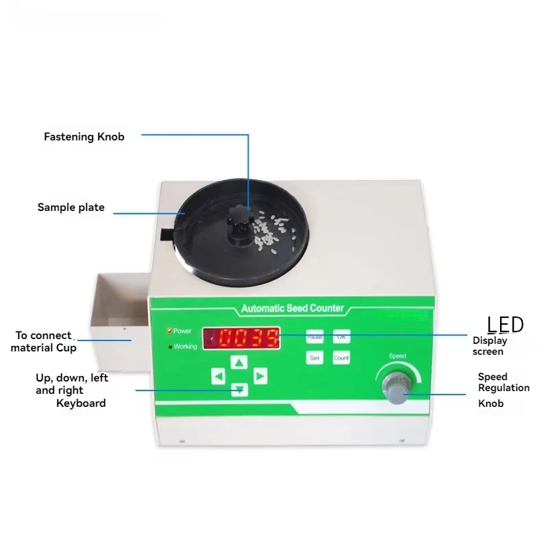 SLY-C Automatic Seed Counter Counting Machine for Grains Coun Rice Wheat etc Var