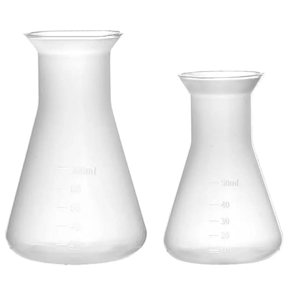 50ml 100ml Plastic Erlenmeyer Flask for Laboratory and Education