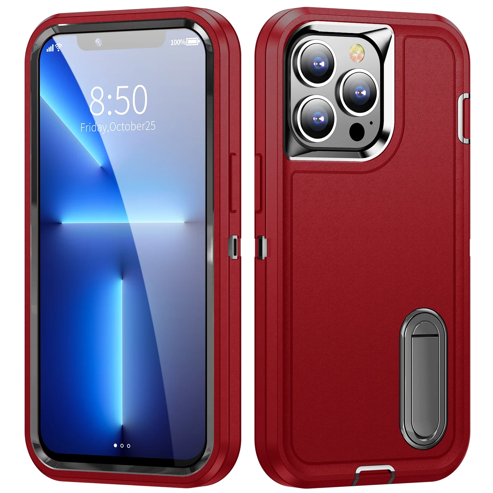 Heavy Armor Shockproof Defend Phone Case For iPhone 11 12 13 14 15 Pro Max 6 6s 7 8 Plus SE 2022 Xs XR Plastic TPU Back Cover