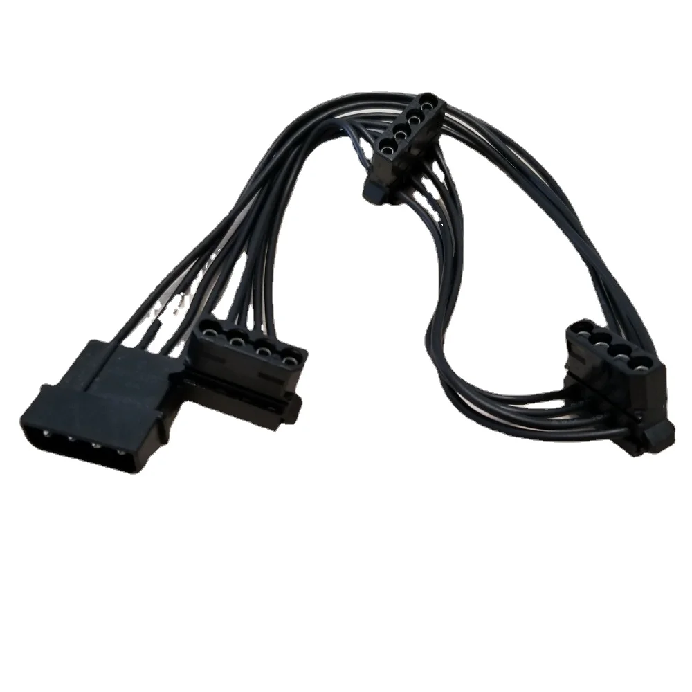 Computer Pc Desktop 4pin Molex To 3port Ide Power Socket Supply Cable