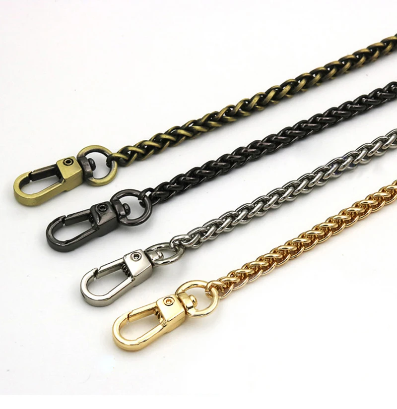Steel Bag Chain DIY 5mm Gold, Silver, Gun Black, Brushed Bronze