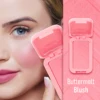 USHAS 8 Color Matte Blush Easy Coloring Embossed Blusher Palette Correct Facial Contours Blush Powder Makeup 4