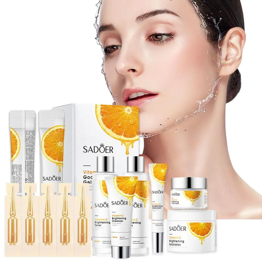 

Vitamin C Sets Eyes Cream Face Serum Face Cream Cleanser Whitening Remove Dark Circles Fade Freckles Spots Eys Face Skin Care