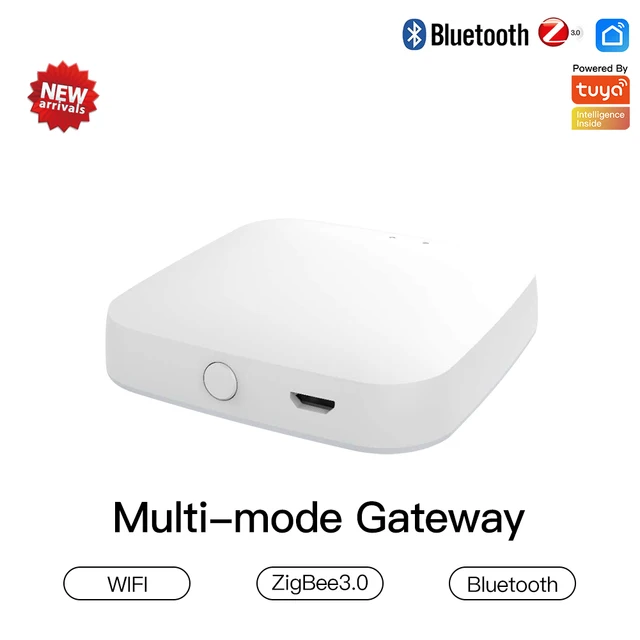 Moes Tuya ZigBee Smart Gateway Hub Smart Home Bridge Smart Life APP Wireless Remote Controller Works with Alexa Google Home Multi-Mode Hub