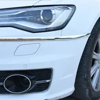 3M/5M Chrome Moulding Trim Car Door Protector Stickers Strip Bumper Grill Car Anti-Collision Tape Door Edge Guard Plate Sticker 5
