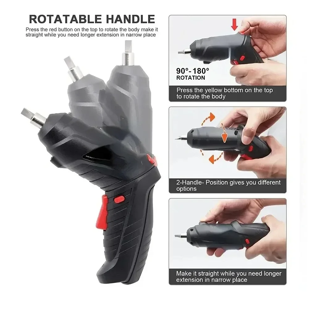 3.6V Powerful Impact Drill Screwdriver LED Lighting Electric Power Screwdriver Set Portable Mini Electric Power Tool electric power screwdriver