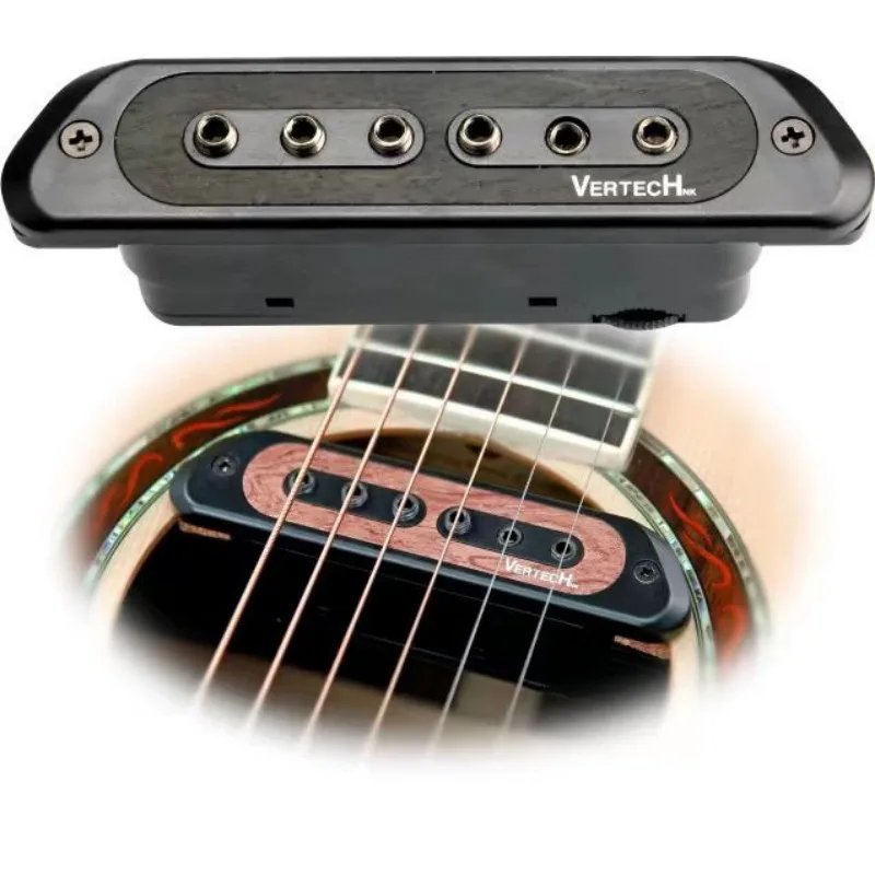 VERTECH folk guitar dedicated pickup for acoustic guitar with no hole opening and high sensitivity pickup for acoustic