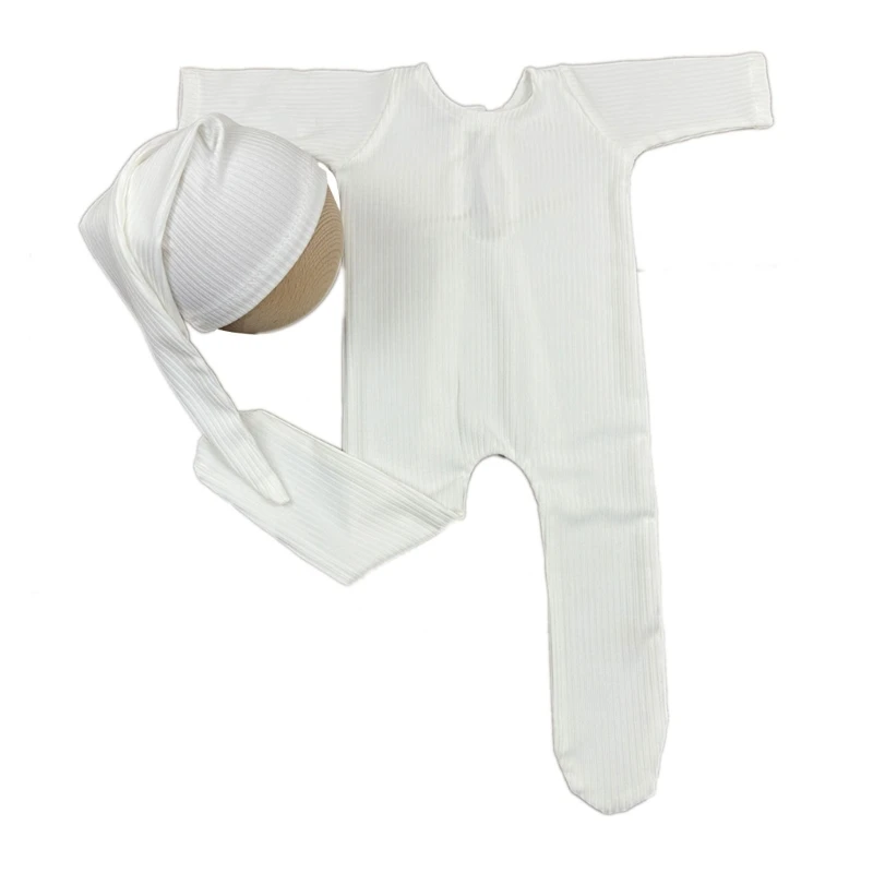 

Baby Photo Clothes Jumpsuit Newborn Costume Photo Props OnePiece Romper Photo Hat Skin-Friendly Infant Photoshoot Outfit