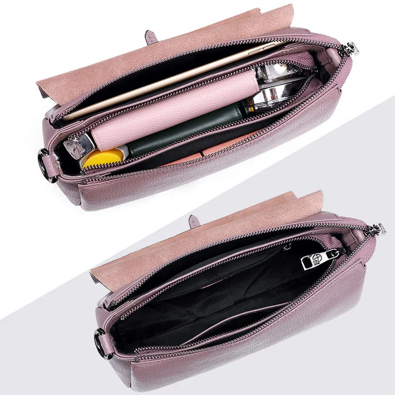 Genuine Leather Crossbody Bag for Women's Versatile Commuting, Cowhide Shoulder Bag, High-quality Soft Leather Small Handbag