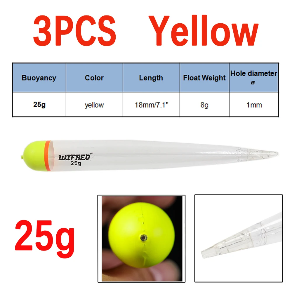 Wifreo Weighted Bobbers Crystal Pike Float For Slamon Steelhead Fishing  Float Fishing Terminal Tackle Accessories 20g 25g 35g