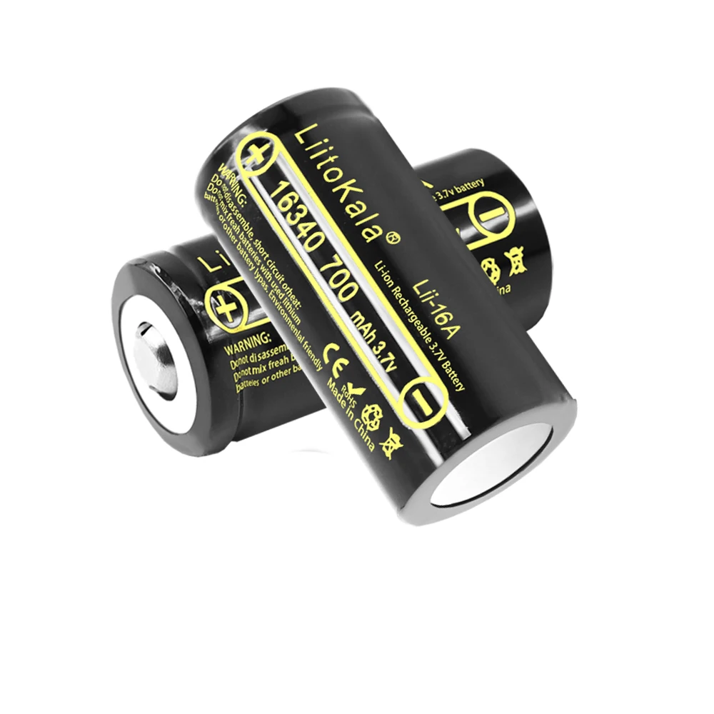 Liitokala Lii-16A Rcr123A 3.7V 16340 700Mah Batteria Ricaricabile Per Fotocamera Arlo Hd E Reolink Argus 3.7V Cr123A Ricaricabile